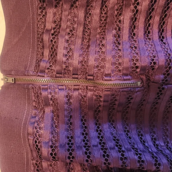 Torrid purple mesh skater mini skirt. Size 1X. Hidden zipper and purple … - Picture 2 of 12